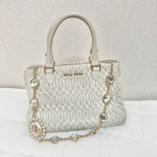 miumiu - 最終値下げ早い者勝ちmiumiu 2wayナッパクリスタルハンドバッグ 即購入可