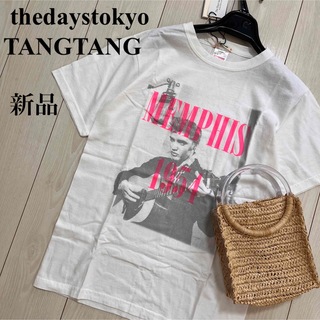タンタン(TANG TANG)のthedaystokyo TANGTANG 新品　Tシャツ　プリント　フォト(Tシャツ(半袖/袖なし))