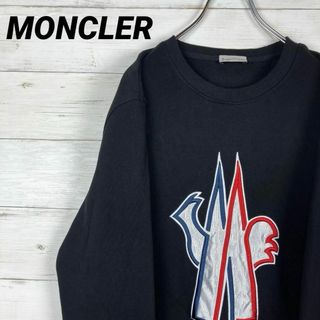 モンクレール(MONCLER)の【MONCLER】スウェット☆M☆黒☆ブラック☆ビッグロゴ☆正規品☆モンクレール(スウェット)