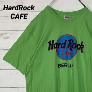 Hard Rock CAFE - 《USA製》ハードロックカフェ☆半袖☆Tシャツ☆ベルリン☆グリーン☆XL