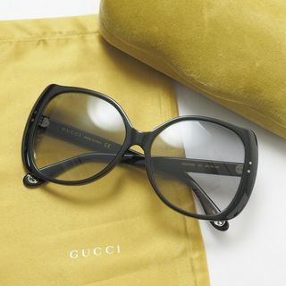 グッチ(Gucci)の■美品■GUCCI グッチ《GG0472SA》サングラス 58□15 145 GG ロゴ キャットアイ ブラック イタリア製 ハードケース付属 アクセサリー 小物 ブランド古着【中古】20230811/GO0673(サングラス/メガネ)