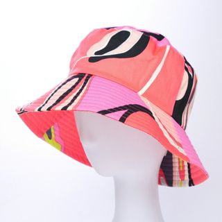 ■未使用品■Emilio Pucci エミリオプッチ FISHERMAN HAT フィッシャーマン ハット サイズ1（S）バケットハット 帽子 マルチカラー プッチ柄 イタリア製 20230919/GO1036(ハット)