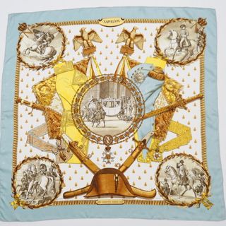 エルメス(Hermes)のHERMES エルメス カレ90《NAPOLEON ナポレオン》シルク スカーフ フランス製 アクセサリー ブランド古着 【中古】20230811/GO1568(バンダナ/スカーフ)