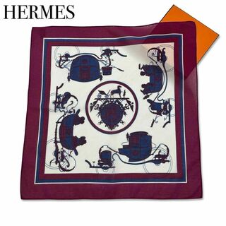 エルメス(Hermes)のHERMES エルメス ハンカチ スカーフ コットン カレ40プチカレ(バンダナ/スカーフ)