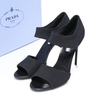 プラダ(PRADA)の■未使用品■PRADA プラダ オープントゥ パンプス サイズ41 靴 1X269L ブラック イタリア製 20230923/GO1821(ハイヒール/パンプス)