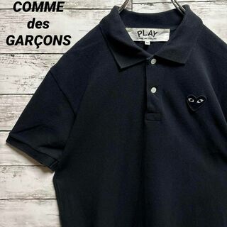 コムデギャルソン(COMME des GARCONS)のa137【即完売モデル】コムデギャルソン　刺繍ロゴ　ハート　ポロシャツ(ポロシャツ)