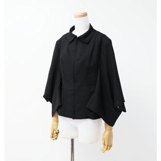 ■美品■Yohji Yamamoto ヨウジヤマモト ジップアップジャケット ブルゾン レディース サイズ1 ブラック ブランド古着 【中古】20230928/GO1952(その他)