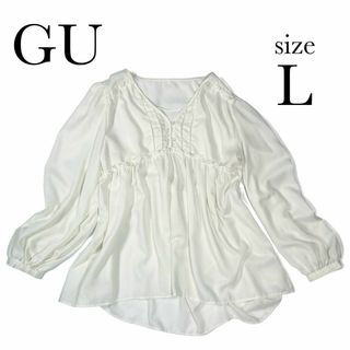 GU - GU チュニックブラウス Lサイズ オフホワイト