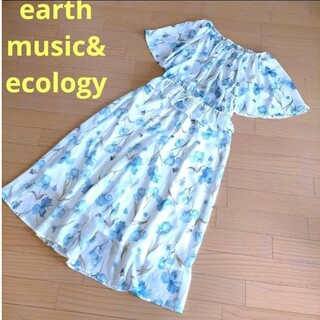 アースミュージックアンドエコロジー(earth music & ecology)のearth シフォン カットソー パンツ 上下セット M～Ｌくらい セットアップ(その他)