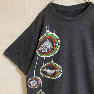 雰囲気古着マウイ島パシフィックホエールデザインアニマルTシャツイルカカメtシャツ(Tシャツ/カットソー(半袖/袖なし))