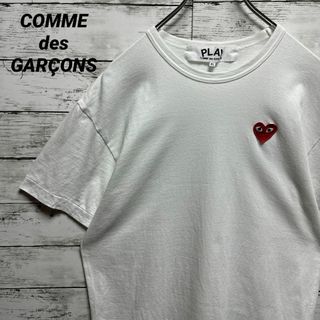 コムデギャルソン(COMME des GARCONS)のa232【美品】コムデギャルソン　刺繍ハートロゴ　人気モデル　半袖Tシャツ(Tシャツ/カットソー(半袖/袖なし))