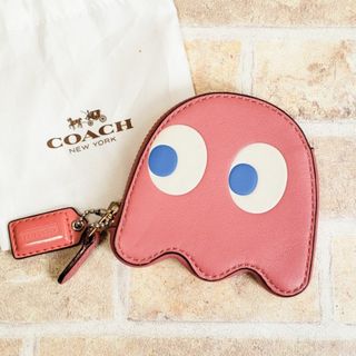 COACH - コーチ ☆ パックマン ゴースト レザー コインケース 小銭入れ ピンク ポーチ