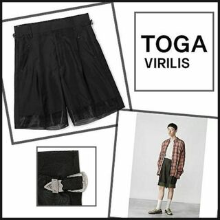 トーガビリリース(TOGA VIRILIS)の【TOGA VIRILIS】ペイズリー　ジャガード　ショートパンツ　L 　黒(ショートパンツ)