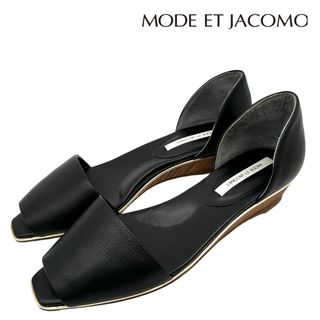 Mode et Jacomo - 〈極美品〉MODE ET JACOMO 【23.5】オープントゥ サンダル 黒