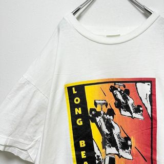 90s 古着　シングルステッチ 96　LONG BEACH 半袖tシャツ　メンズ(Tシャツ/カットソー(半袖/袖なし))