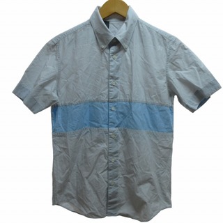 エヌハリウッド(N.HOOLYWOOD)のミスターハリウッド エヌハリ 半袖シャツ カジュアル バイカラー 水色 36 S(シャツ)