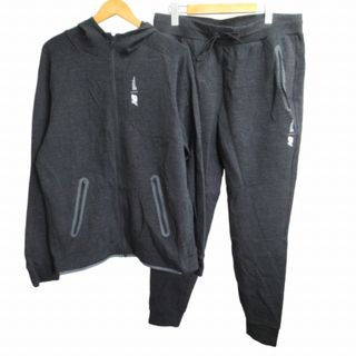 ニューバランス(New Balance)のニューバランス セットアップ ジャージ パーカー パンツ プリント グレー L(ブルゾン)