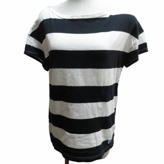 オーシバル(ORCIVAL)のオーチバル バスクシャツ カットソー ボーダー柄 ワッペン 半袖 白 黒 F(Tシャツ(半袖/袖なし))
