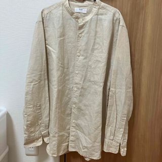 ユニクロ(UNIQLO)のユニクロ　リネンコットンスタンドカラーシャツ(シャツ)