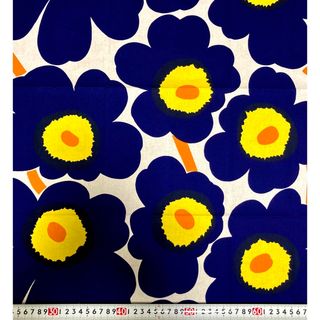 marimekko - ウニッコ　マリメッコ生地　ブルー&イエロー　縦50横70