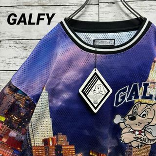 ガルフィー(GALFY)のa129【タグ付き】ガルフィー　刺繍ロゴ　世界の夜景　入手困難　半袖Tシャツ(Tシャツ/カットソー(半袖/袖なし))