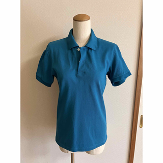 ユニクロ(UNIQLO)のユニクロ ポロシャツ　青　レディースM程度(シャツ/ブラウス(半袖/袖なし))
