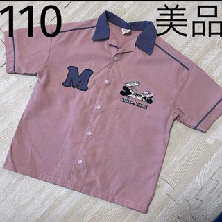 ディズニー(Disney)のLittc 2023SS ミキミニ半袖ボーリングシャツ 110cm(Tシャツ/カットソー)