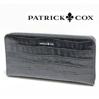 PATRICK COX - 《パトリックコックス》新品 ポケット多数 クロコ型押しラウンドファスナー式長財布