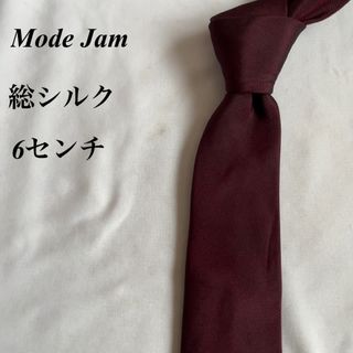 美品★Mode Jam★レッド★総柄★総シルク★ネクタイ★6(ネクタイ)