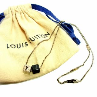 LOUIS VUITTON - ■LOUIS VUITTON ルイヴィトン LV コリエ ダイス ギャンブリング ネックレス ペンダント シルバー ブラック イタリア製 レディース