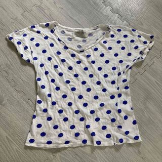 ザラ(ZARA)のTシャツ 半袖 カットソー SIZE M ZARA 水玉 薄手(Tシャツ(半袖/袖なし))