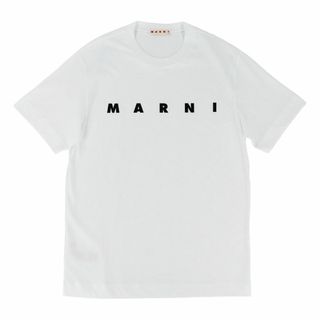 マルニ Ｔシャツ マルニキッズ 半袖 ホワイト ロゴ トップス カットソー 白色