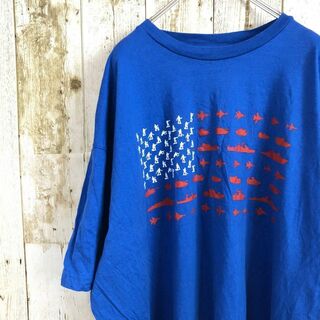 【e37】アメリカUSA古着プリント半袖Tシャツクルーネックカットソーレトロ丸首(Tシャツ/カットソー(半袖/袖なし))