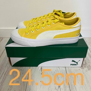 PUMA - 新品 24.5cm PUMA スニーカー シューズ 靴 メンズ レディース 黄色