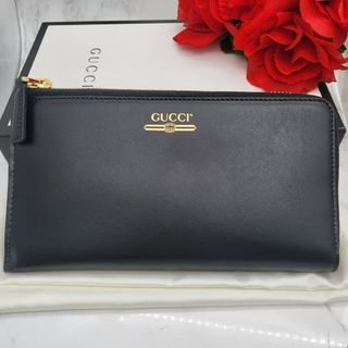 グッチ(Gucci)の【未使用に近い】 GUCCI グッチ L字ファスナー 長財布 財布 ロゴ(長財布)