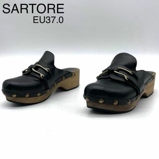 サルトル(SARTORE)の美品 SARTORE サルトル サボサンダル プラットフォーム イタリア製 37(サンダル)