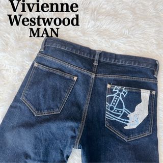 ヴィヴィアンウエストウッド(Vivienne Westwood)の超美品 ヴィヴィアンウエストウッド　ストレッチ　デニムパンツ 46 Mサイズ(デニム/ジーンズ)