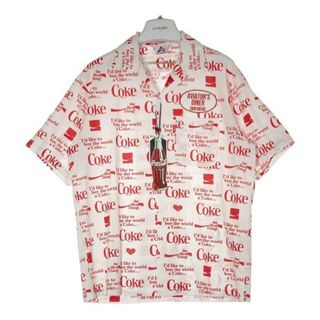 AVIREX - ★AVIREX アヴィレックス 783-3123029 COKE ICON SHIRTS コカコーラ 半袖シャツ レッド×ホワイト  sizeM