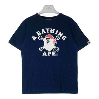 アベイシングエイプ(A BATHING APE)の★A BATHING APE アベイシングエイプ パイレーツプリント Ｔシャツ ネイビー sizeS(Tシャツ/カットソー(半袖/袖なし))