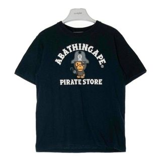 アベイシングエイプ(A BATHING APE)の★A BATHING APE アベイシングエイプ Baby Milo ベビーマイロ パイレーツストア Ｔシャツ ブラック sizeS(Tシャツ/カットソー(半袖/袖なし))