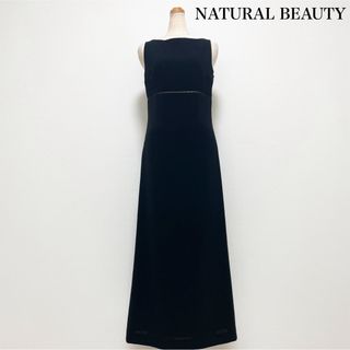 ナチュラルビューティー(NATURAL BEAUTY)のNATURAL BEAUTY ロングドレスワンピース 黒 結婚式 パーティー(ロングワンピース/マキシワンピース)