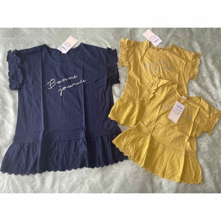 dolcina ドルチーナ　裾レース付フリル半袖Tシャツチュニック(Tシャツ/カットソー)