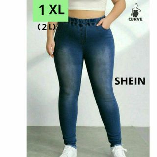 シーイン(SHEIN)の２L　SHEIN デニム　ストレッチ　スキニー(デニム/ジーンズ)