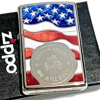 ジッポー(ZIPPO)のZippo アメリカ国旗 星条旗 クロームミラー 純正 ジッポー オイルライター(タバコグッズ)