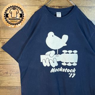 ミュージックティー(MUSIC TEE)の【オーバーサイズ】古着　モックストック2017 バンドtシャツ 半袖　XL(Tシャツ/カットソー(半袖/袖なし))