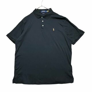 POLO RALPH LAUREN - ポロラルフローレン 半袖ポロシャツ 無地 ブラック ポニー 夏物古着d69