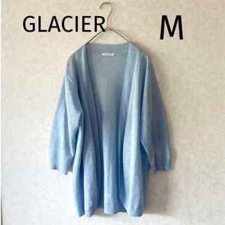 GLACIER - GLACIER  薄手七分袖カーディガン　ビスコースレーヨン