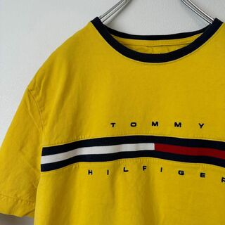トミーヒルフィガー(TOMMY HILFIGER)のTOMMY HILFIGER トミーヒルフィガー　刺繍ロゴ　メンズ　半袖tシャツ(Tシャツ/カットソー(半袖/袖なし))