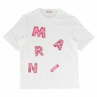 マルニ Ｔシャツ マルニキッズ 半袖 ホワイト 14Y スパンコール トップス