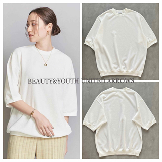 BEAUTY&YOUTH UNITED ARROWS - B&Y UNITED ARROWS グリッドエアーワッフルスウェットクルーネック